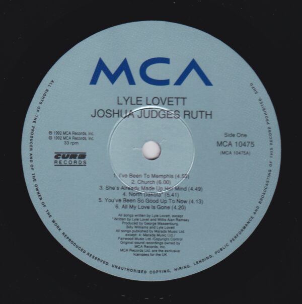 Lyle Lovett: Joshua Judges Ruth | Vinyl LP, Curb / MCA