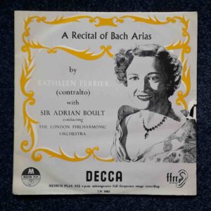 Bach, J.S.: A Recital of Bach Arias - Kathleen Ferrier, London PO, Boult | 10" Vinyl LP, Decca