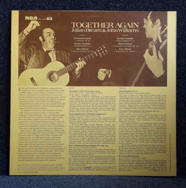 Julian Bream & John Williams: Together Again | Vinyl LP, RCA