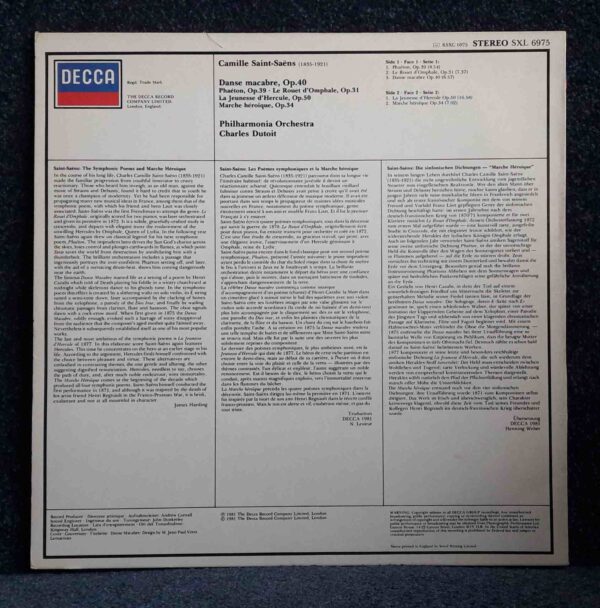 Saint-Saens: Dance Macabre etc - Philharmonia Orch, Dutoit | Vinyl LP, Decca