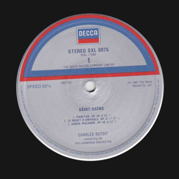 Saint-Saens: Dance Macabre etc - Philharmonia Orch, Dutoit | Vinyl LP, Decca