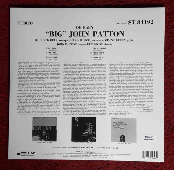 Big John Patton: Oh Baby! | Vinyl LP, Blue Note