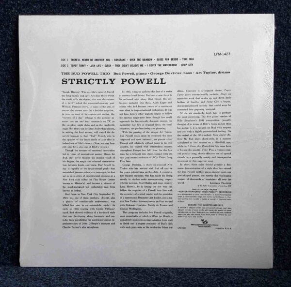 Bud Powell: Strictly Powell | Vinyl LP, RCA Victor