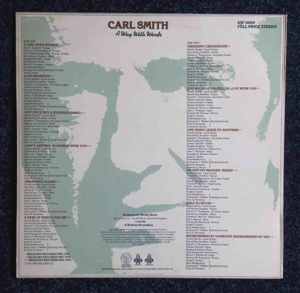 Carl Smith: A Way With Words | Vinyl LP, DJM
