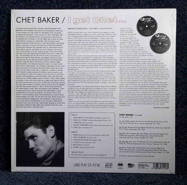 Chet Baker w/ Bobby Jaspar: I Get Chet? | Vinyl LP, Cheesecake