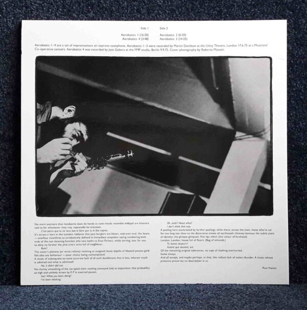 Evan Parker: Saxophone Solos | Vinyl LP, Otoroku