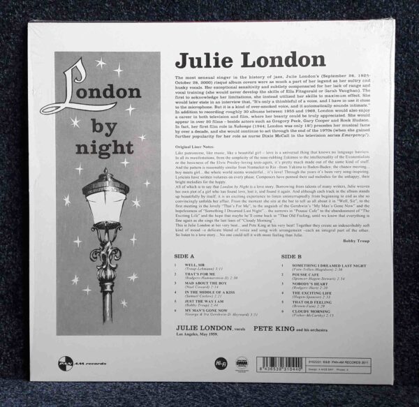 Julie London: London By Night | Vinyl LP, Pan Am Records