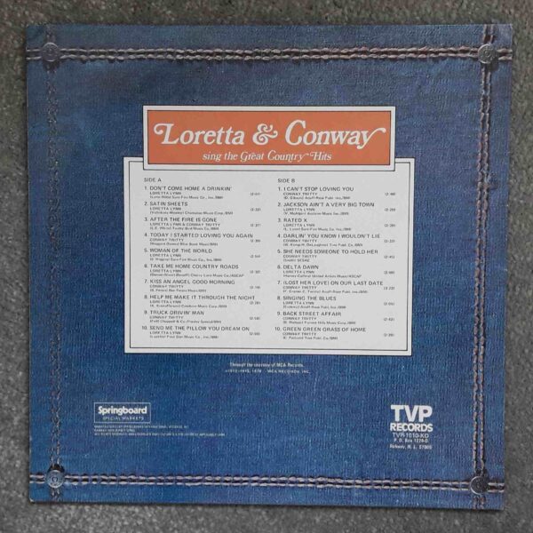 Loretta Lynn & Conway Twitty: Loretta & Conway Sing The Great Country Hits | Vinyl LP, TVP Records
