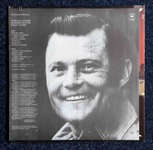 Stonewall Jackson: Recorded Live At The Grand Ole Opry | Vinyl LP, Columbia