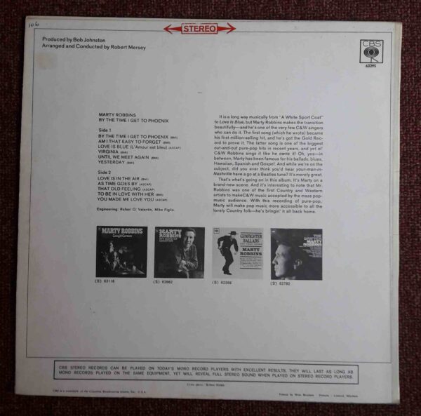 Marty Robbins: By The Time I Get To Phoenix | Vinyl LP, CBS