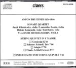 Bruckner: String Quintet in F Major; Intermezzo in D Minor - Sonare Qt, Mendelssohn | CD, Claves