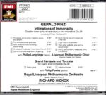 Finzi: Intimations of Immortality, Op.29 - Philip Langridge, Fowke, Liverpool Philharmonic Choir, Royal Liverpool PO, Hickox | CD, Angel / EMI