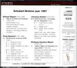 Schubert - Brahms: Year 1997 - Sophia Reuter, Jeremy Menuhin, Alberto Lysy etc | CD, Dinemic Classics