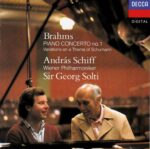 Brahms: Piano Concerto No.1 in D. Minor, Op.15; Variations on a Theme by Schumann, Op.23 - Andras Schiff, Vienna PO, Solti | CD, Decca