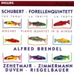 Schubert & Mozart: Piano Quintet in A, D.667 "The Trout"; Piano Quartet in D. Minor, K.478 - Alfred Brendel, Zehetmair, Zimmerman, Duven, Riegelbauer | CD, Philips