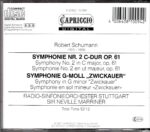 Schumann: Symphony No.2, Op.61; Symphony in G. Minor "Zwickauer" - Stuttgart RSO, Marriner | CD, Capriccio